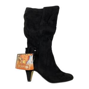 Bella Vita Women's Wide-Calf Knee-High Boots Troy II Plus Blk Suede - Extra Wide